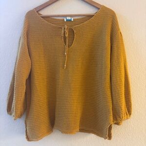 Sundance Sweater Loose Knit Tie Front Size XL